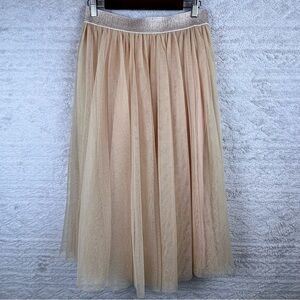 ELE STORY Tulle Skirt Blush Pink Elastic Pull on Waist Medium